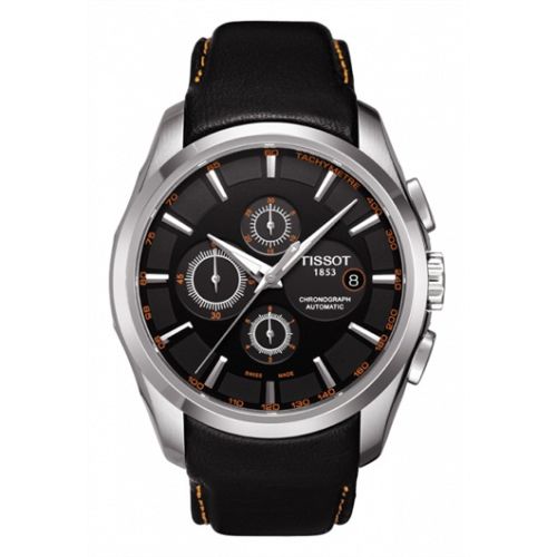 Tissot Couturier Automatic Chronograph Orange / Strap T035.627.16.051.01