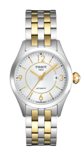 Tissot T-One Automatic 28 Stainless Steel / Yellow Gold PVD / Bracelet T038.007.22.037.00