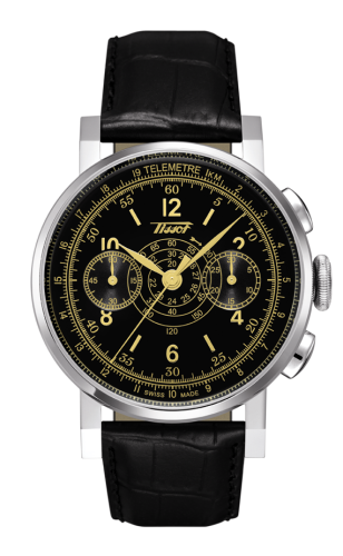 Tissot Heritage Chronograph Stainless Steel / Black / Strap T040.432.16.051.00