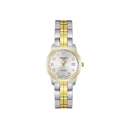 Tissot PR 100 Quartz 24.5 Stainless Steel / Yellow Gold PVD / Silver / Bracelet T049.210.22.032.00