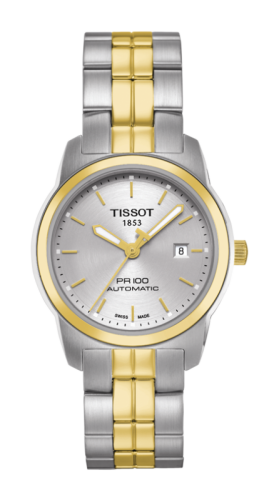 Tissot PR 100 Automatic 27 Stainless Steel / Yellow Gold PVD / Silver / Bracelet T049.307.22.031.00