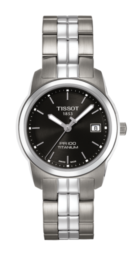 Tissot PR 100 Quartz 27 Titanium / Black / Bracelet T049.310.44.051.00