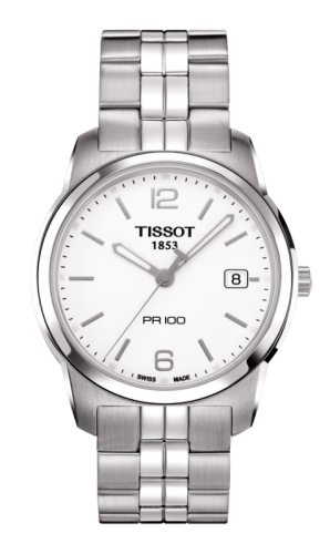 Tissot PR 100 Quartz 38 Stainless Steel / White / Bracelet T049.410.11.017.00