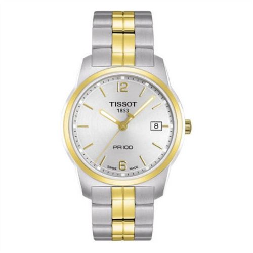 Tissot PR 100 Quartz 38 Stainless Steel / Yellow Gold PVD / Silver / Bracelet T049.410.22.037.01