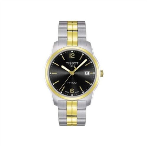Tissot PR 100 Quartz 38 Stainless Steel / Yellow Gold PVD / Black / Bracelet T049.410.22.057.01