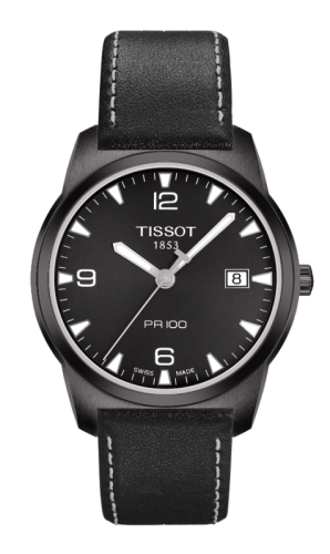 Tissot PR 100 Quartz 38 PVD / Black / Strap T049.410.36.057.00