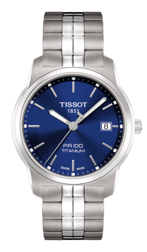 Tissot PR 100 Quartz 38 Titanium / Blue / Bracelet T049.410.44.041.00