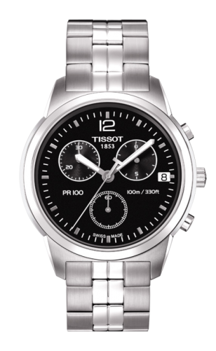 Tissot PR 100 Chronograph Quartz 38 Stainless Steel / Black / Bracelet T049.417.11.057.00