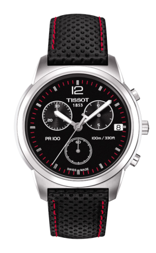 Tissot PR 100 Chronograph Quartz 38 Stainless Steel / Black / Strap T049.417.16.057.00