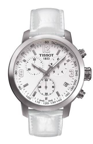 Tissot PRC 200 Quartz Chronograph White Leather T055.417.16.017.00