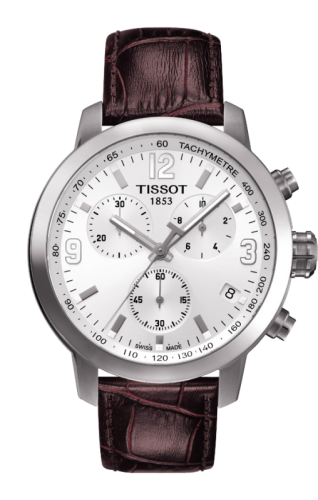 Tissot PRC 200 Quartz Chronograph Silver Leather T055.417.16.017.01
