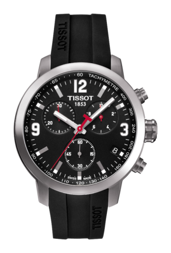 Tissot PRC 200 Quartz Chronograph Stainless Steel / Black / Rubber T055.417.17.057.00