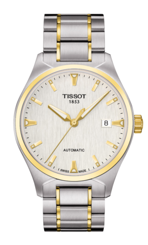 Tissot T-Tempo Automatic Stainless Steel / Yellow Gold PVD / Ivory / Bracelet T060.407.22.031.00