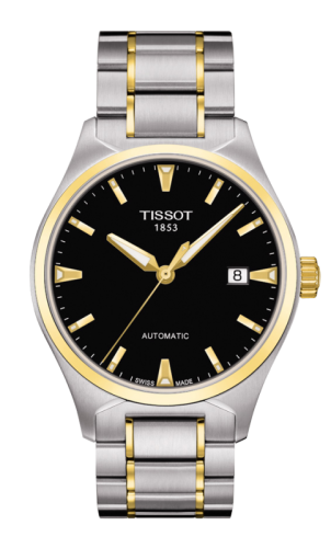 Tissot T-Tempo Automatic Stainless Steel / Yellow Gold PVD / Ivory / Bracelet T060.407.22.051.00