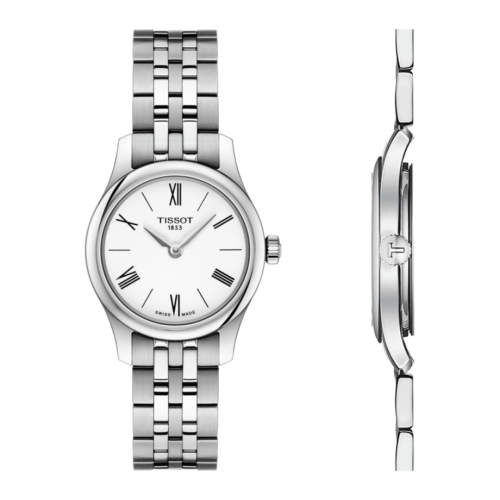 Tissot Tradition 5.5 Lady 25 Stainless Steel / White / Bracelet T063.009.11.018.00