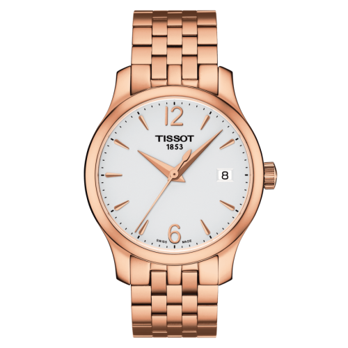 Tissot Tradition Lady PVD Rose Gold / Silver / Bracelet T063.210.33.037.00