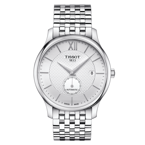 Tissot Tradition Automatic Small Second Stainless Steel / Silver / Bracelet T063.428.11.038.00