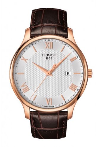 Tissot Tradition Quartz 42 Rose Gold PVD / Silver / Strap T063.610.36.038.00