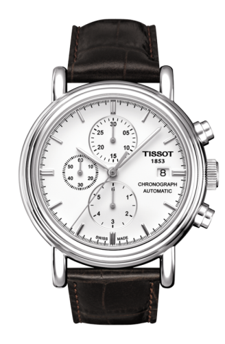 Tissot Carson Chronograph Automatic 42 Stainless Steel / White / Strap T068.427.16.011.00