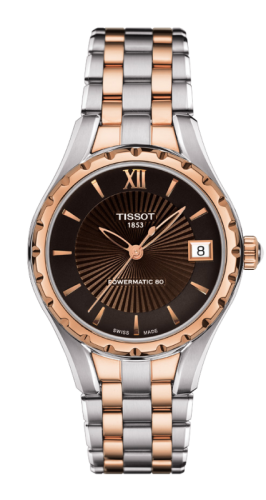 Tissot Lady 80 Automatic Stainless Steel / PVD Gold / Brown T072.207.22.298.00
