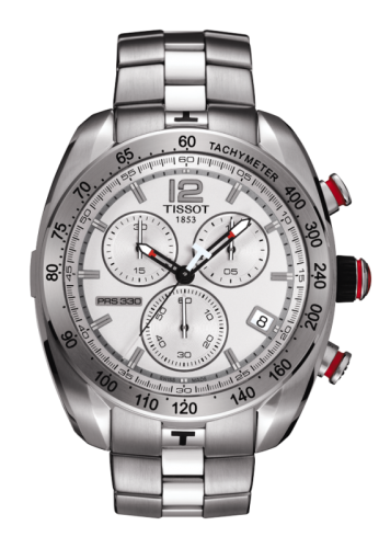 Tissot PRS 330 Quartz Chronograph 44 Stainless Steel / Silver / Bracelet T076.417.11.037.00