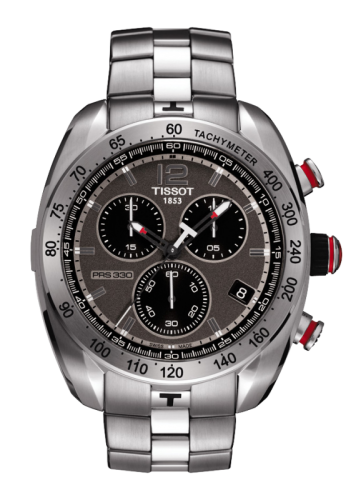 Tissot PRS 330 Quartz Chronograph 44 Stainless Steel / Grey / Bracelet T076.417.11.067.00
