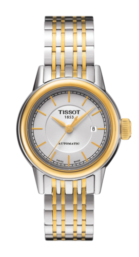 Tissot Carson Automatic 29.5 Stainless Steel / Yellow Gold PVD / Silver / Bracelet T085.207.22.011.00
