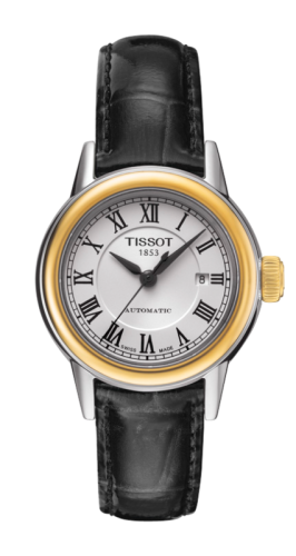 Tissot Carson Automatic 29.5 Stainless Steel / Yellow Gold PVD / Silver / Strap T085.207.26.013.00