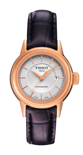 Tissot Carson Automatic 29.5 Rose Gold PVD / Silver / Strap T085.207.36.011.00