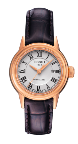 Tissot Carson Automatic 29.5 Rose Gold PVD / Silver / Strap T085.207.36.013.00