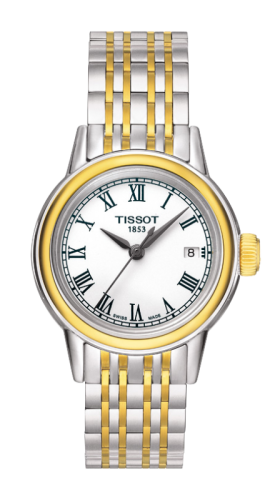 Tissot Carson Quartz 29.7 Stainless Steel / Yellow Gold PVD / White / Bracelet T085.210.22.013.00