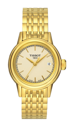 Tissot Carson Quartz 29.7 Yellow Gold PVD / Champagne / Bracelet T085.210.33.021.00