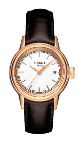 Tissot Carson Quartz 29.7 Rose Gold PVD / White / Strap T085.210.36.011.00