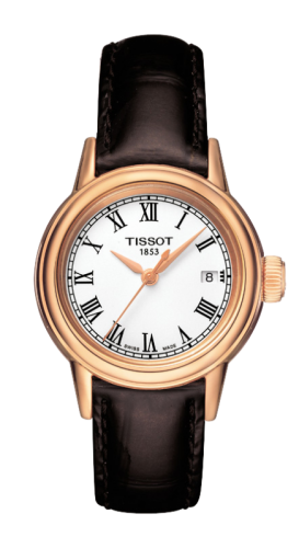 Tissot Carson Quartz 29.7 Rose Gold PVD / White / Strap T085.210.36.013.00