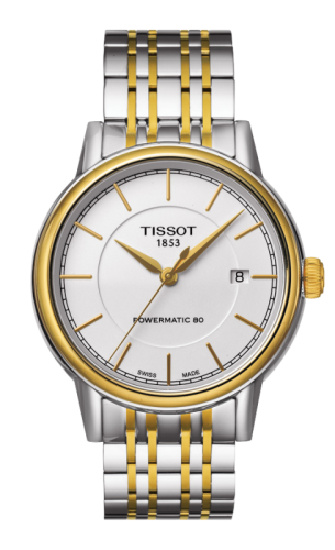 Tissot Carson Powermatic 80 Two Tone / White / Bracelet T085.407.22.011.00