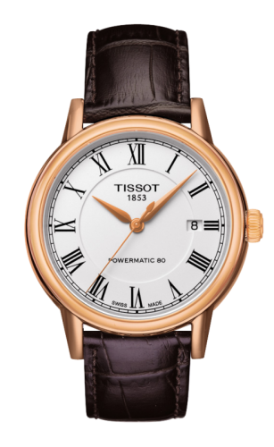 Tissot Carson Powermatic 80 Rose PVD / White Roman T085.407.36.013.00