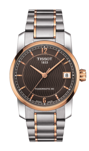 Tissot Powermatic 80 Lady Titanium / PVD Gold / Brown T087.207.55.297.00