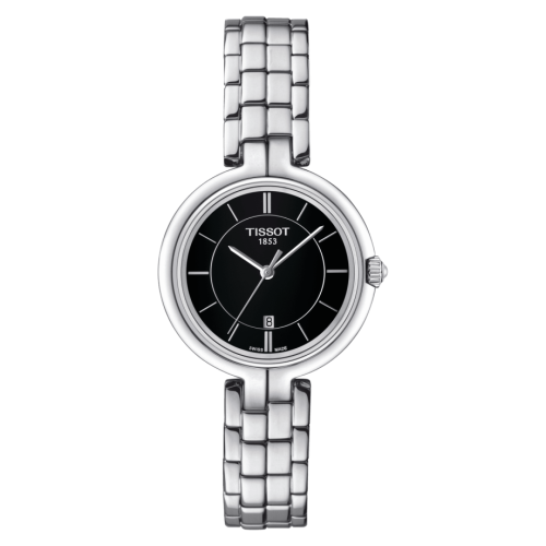Tissot Flamingo Stainless Steel / Black / Bracelet T094.210.11.051.00