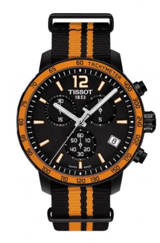 Tissot Quickster Chronograph PVD / Orange / NATO T095.417.37.057.00