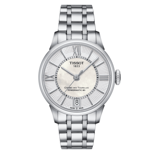 Tissot Chemin Des Tourelles Powermatic 80 32 Stainless Steel / MOP / Bracelet T099.207.11.118.00