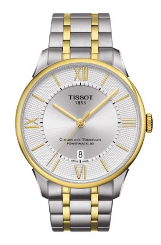 Tissot Chemin des Tourelles Powermatic 80 Two Tone / Silver Roman / Bracelet T099.407.22.038.00