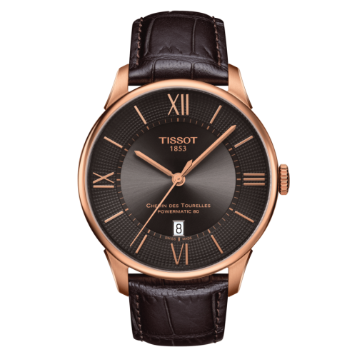 Tissot Chemin Des Tourelles Powermatic 80 42 Rose Gold / Grey T099.407.36.448.00