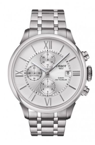 Tissot Chemin des Tourelles Automatic Chronograph Stainless Steel / Silver / Bracelet T099.427.11.038.00