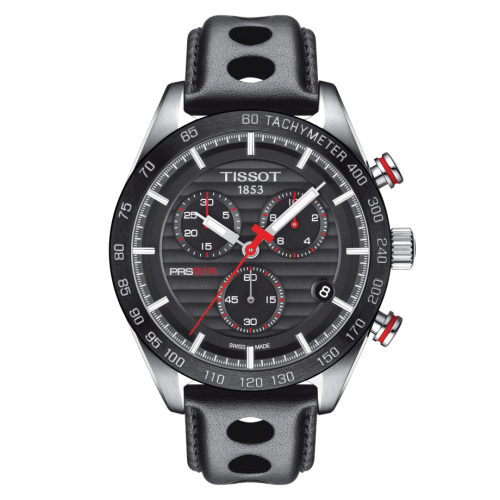 Tissot PRS 516 Chronograph Quartz Stainless Steel / Black / Strap T100.417.16.051.00