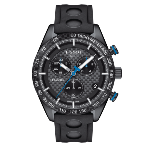 Tissot PRS 516 Chronograph Quartz PVD / Carbon / Strap T100.417.37.201.00