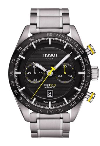Tissot PRS 516 Automatic Chronograph 45 Stainless Steel / Black / Bracelet T100.427.11.051.00