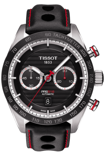 Tissot PRS 516 Automatic Chronograph 45 Stainless Steel / Black / Strap T100.427.16.051.00