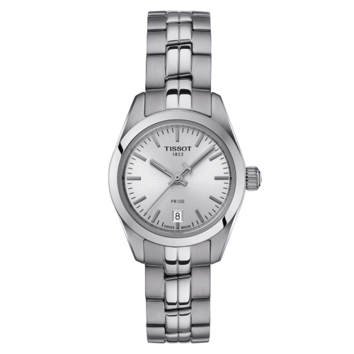 Tissot PR 100 Quartz 25 Stainless Steel / Silver / Bracelet T101.010.11.031.00
