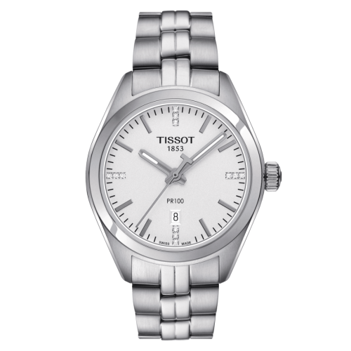 Tissot PR 100 Quartz 33 Stainless Steel / Silver / Bracelet T101.210.11.036.00