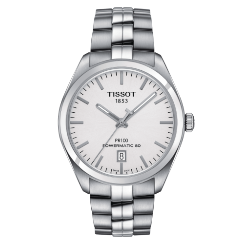 Tissot PR 100 Powermatic 80 39 Stainless Steel / Silver / Bracelet T101.407.11.031.00